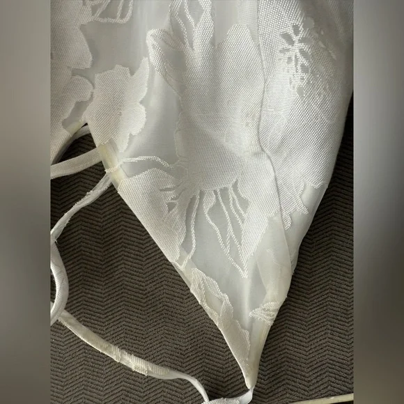 Lulus Feeling Like Forever White Jacquard Organza
Lace-Up Midi Dress - Picture 6 of 6